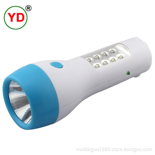 0.5W Rechargeable ABS Flashlight with 8PCS Let Lights